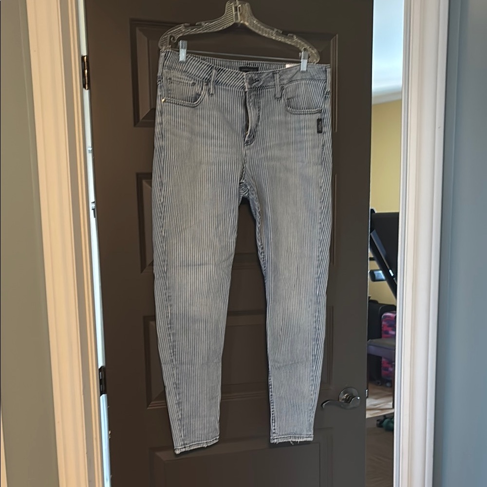 Women's Striped Jeans